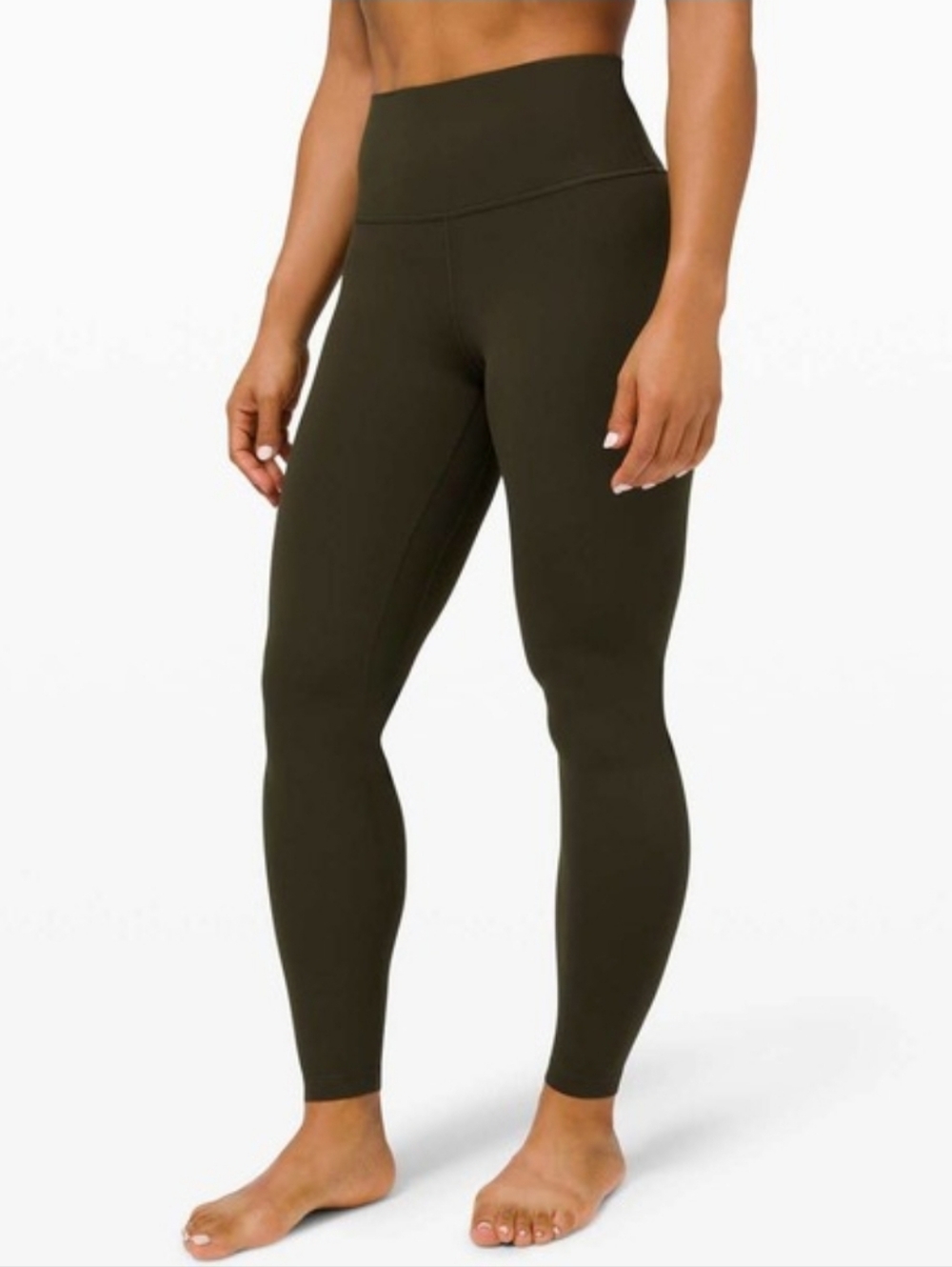 Lululemon Align Pant High Rise 31" Inseam Tall Nulu Leggings Dark Olive Green 12